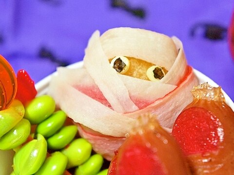 ハロウィンに☆からあげde簡単ミイラ